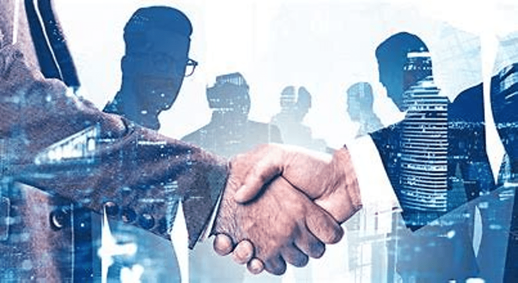 Business handshake, partnership, collaboration.