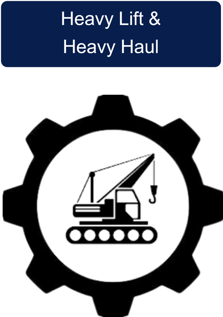 Heavy lift and haul crane service.