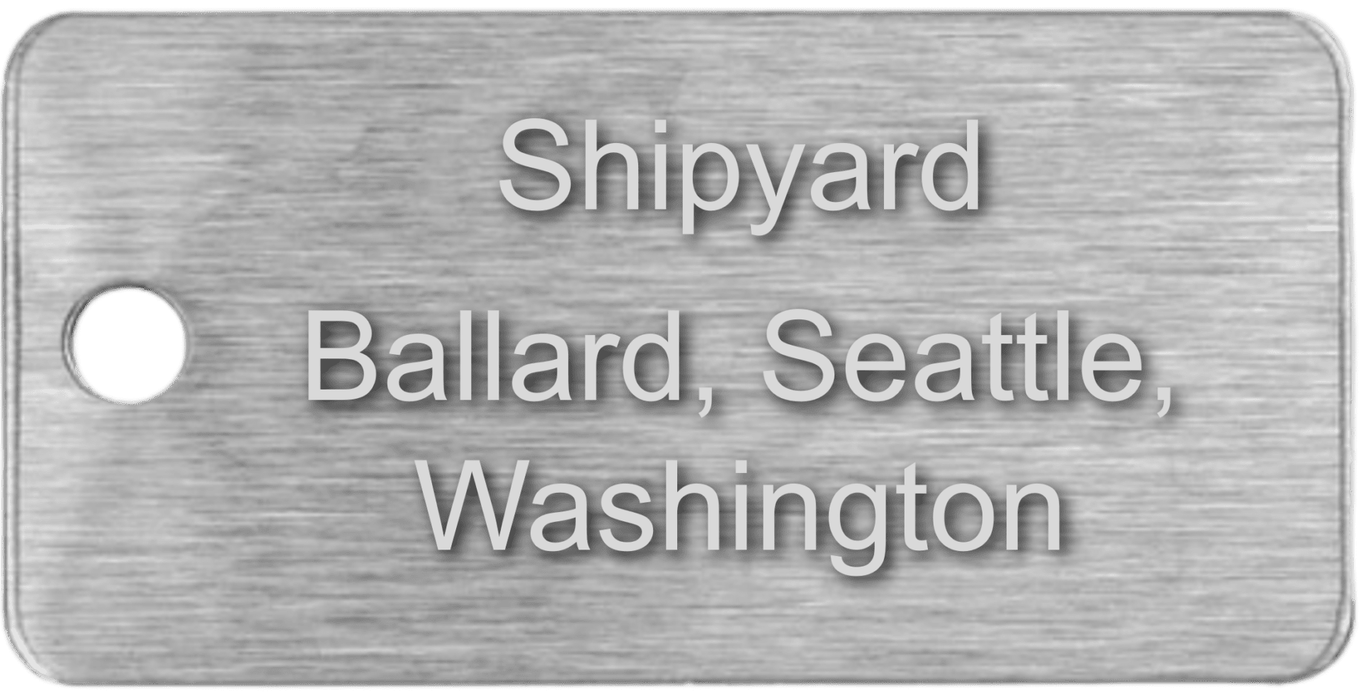 Seattle shipyard metal tag.