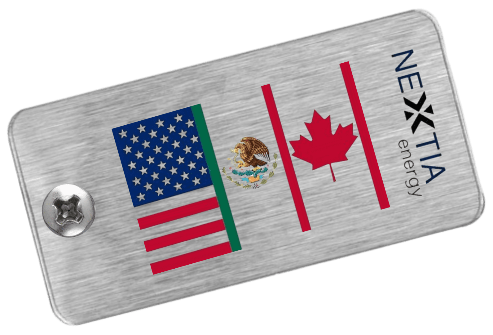 Nextia energy: US, Mexico, Canada flags.